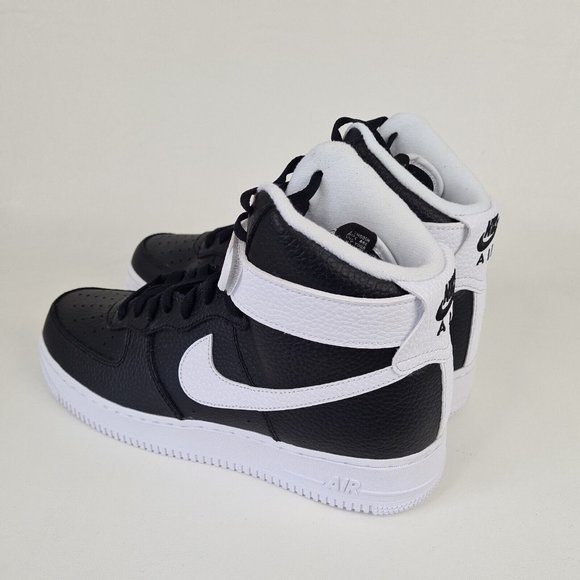 Nike Air Force 1 High '07 Shoes Black White Men's New - Picture 4 of 13